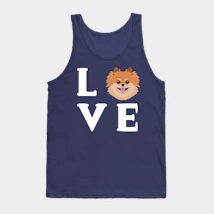 Love Pomeranians - Pom Pom Dog Puppy Face Tank Top